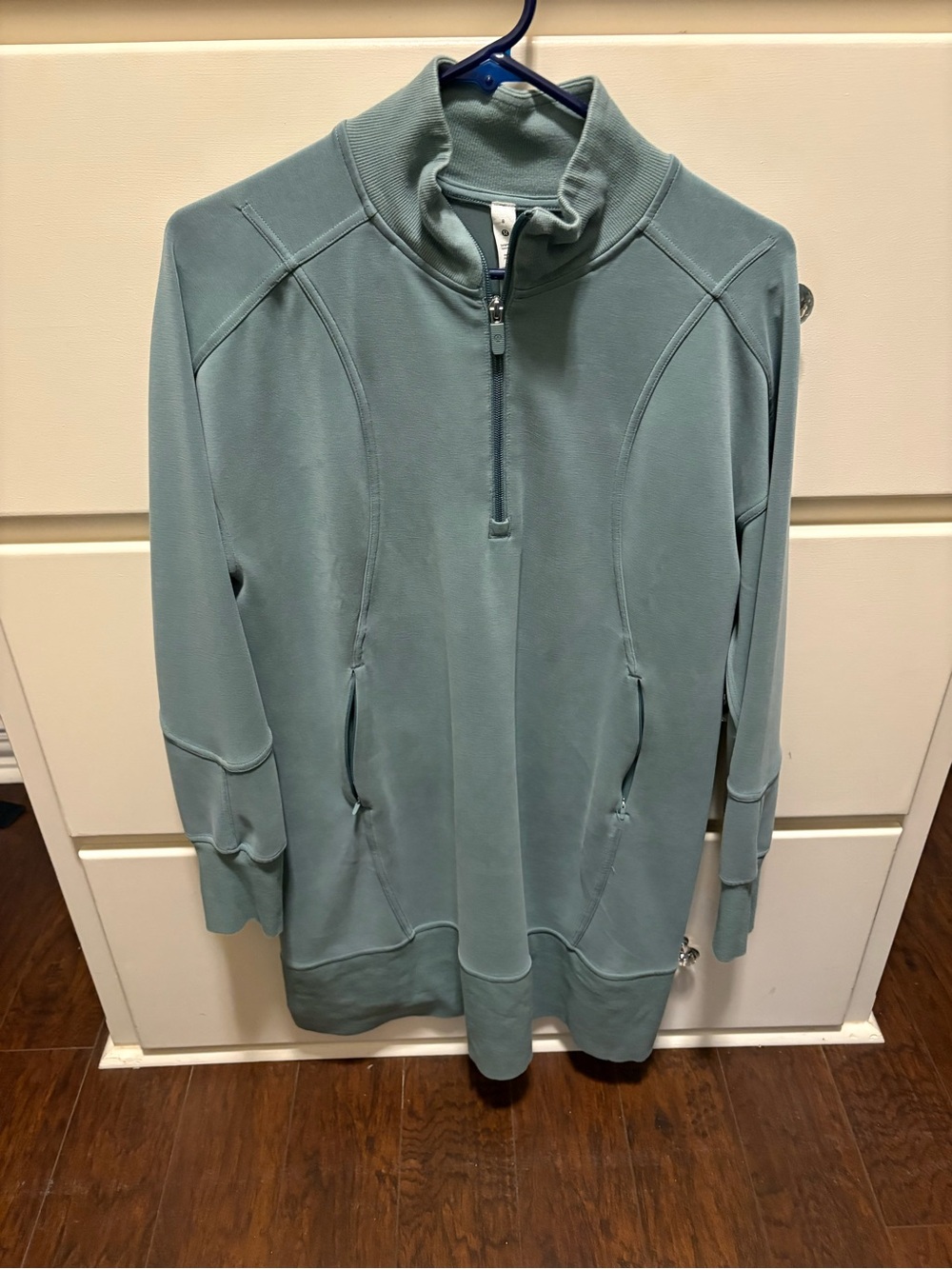 lululemon athletica Long-Sleeve Half-Zip Tunic in light green/blue